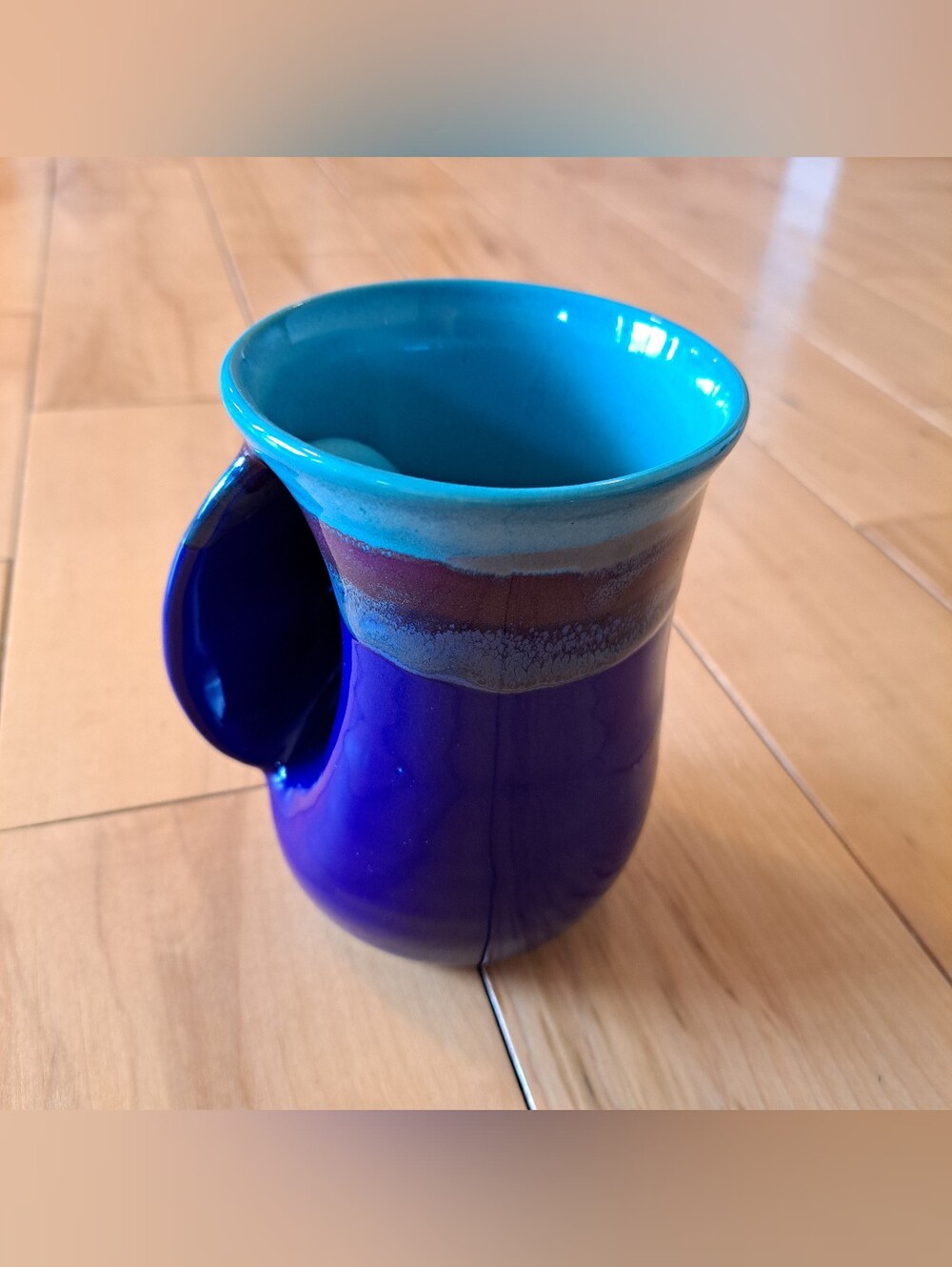 ARTISAN MADE LEFT HANDED MUG CERAMIC Coffee Mug Signed by Neher